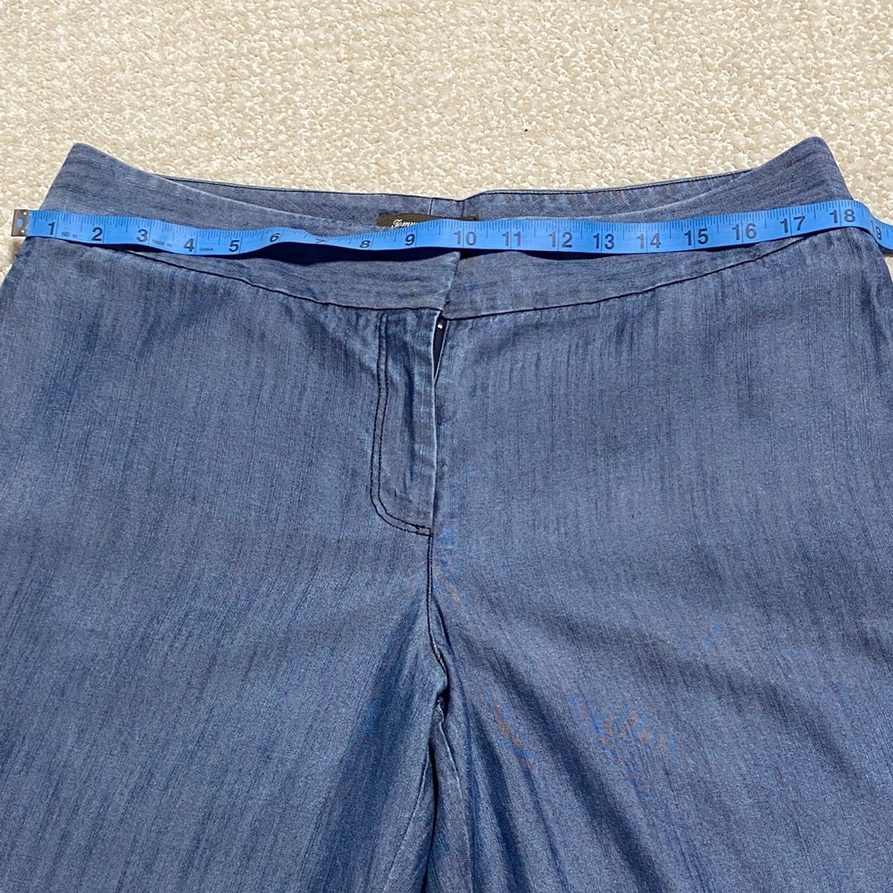 Tommy Bahama Blue Straight Leg Pants Size 10 100% tencel lyosel - Picture 11 of 16